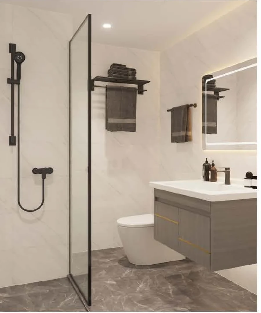 CNPC Sichuan Employee Apartment bathroom interior reference